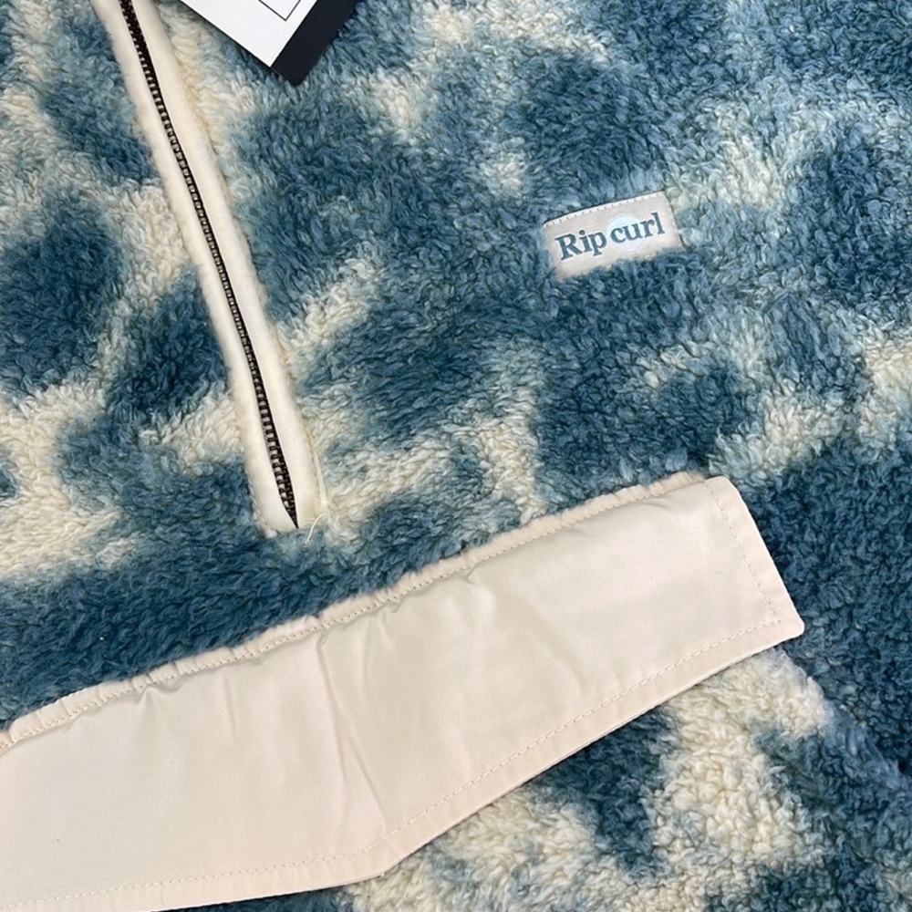 🔆RIP CURL🔆 DRIFTER TIE DYE POLAR FLEECE JACKET SWEATER - Picture 14 of 15